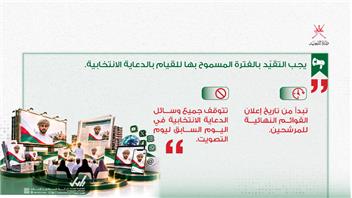تنبيه للمرشحين بشأن التقيد بالفترة المحددة للدعاية الانتخابية